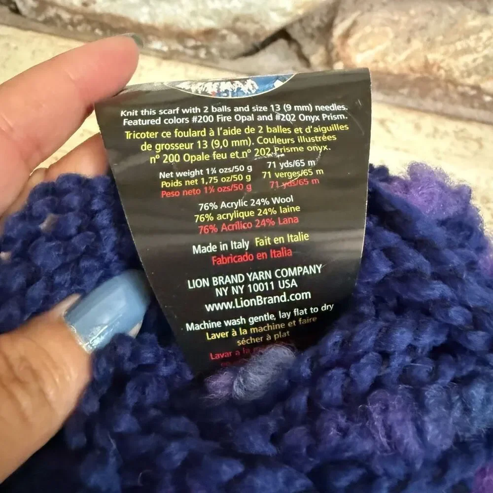 Lion brand mystery yarn lapis